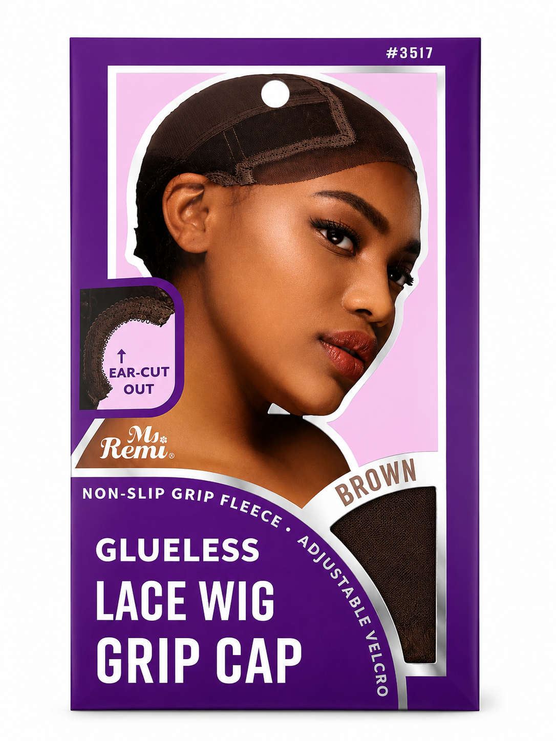Ms. Remi Glueless Lace Wig Grip Cap Brown Non Slip Adjustable Velcro #3517 - Elevate Styles