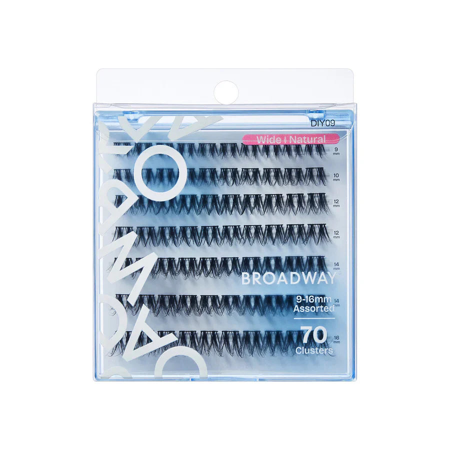 Broadway Natural DIY Cluster Lashes – Customizable Lash Extensions (70–140 pcs) – DIY09 - Elevate Styles