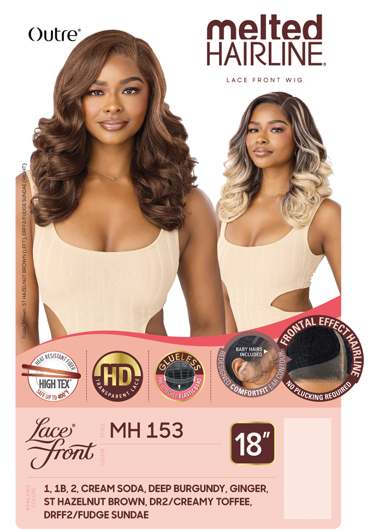 Outre Synthetic Melted Hairline HD Lace Front Wig MH153 QLMHMH153