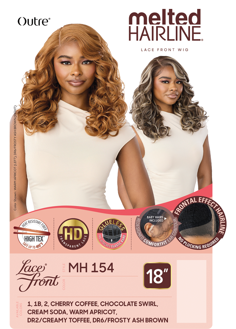 Outre Synthetic Melted Hairline HD Lace Front Wig MH154 QLMHMH154