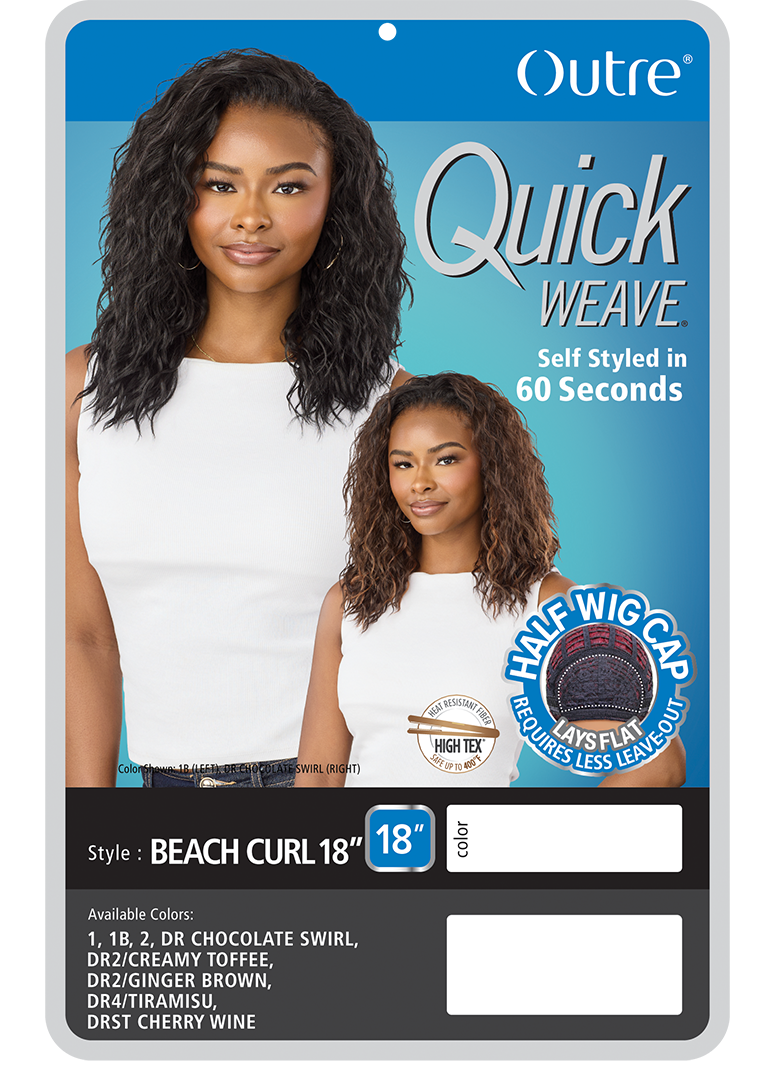 Outre Quick Weave Beach Curl 18 High Tex
