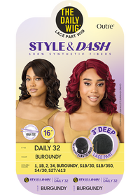 Thumbnail for Outre The Daily Wig Style and Dash Lace Part Wig Daily 32 QPDSDAI32