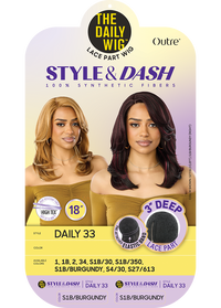 Thumbnail for Outre The Daily Wig Style and Dash Lace Part Wig Daily 33 QPDSDAI33