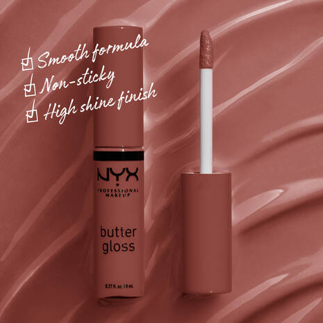 NYX Professional Makeup Butter Gloss - Praline -  0.27 fl. oz. / 8 mL