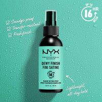 Thumbnail for NYX Professional Makeup Dewy Finish Setting Spray 2.03 fl. oz. / 60 mL