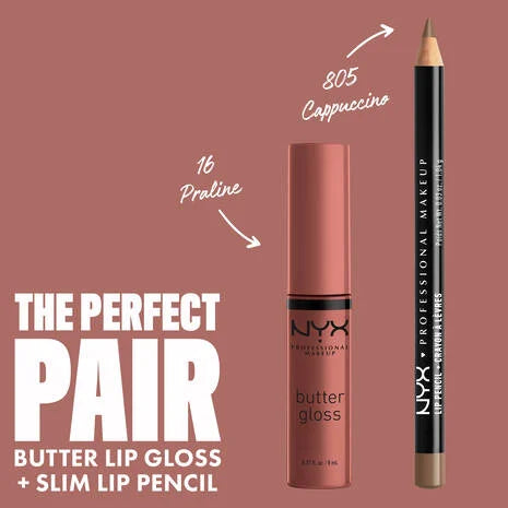 NYX Professional Makeup Butter Gloss - Praline -  0.27 fl. oz. / 8 mL