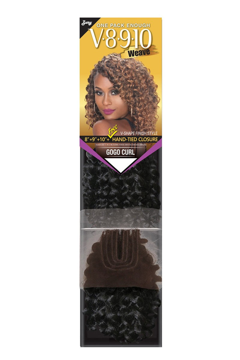 Zury V8910 One Pack Enough 8" 9" 10" + Hand Tied Closure Gogo Curl  ** LAST CALL - Elevate Styles