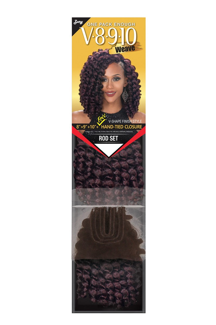 Zury V8910 One Pack Enough 8" 9" 10" + Hand Tied Closure Rod Set ** LAST CALL - Elevate Styles