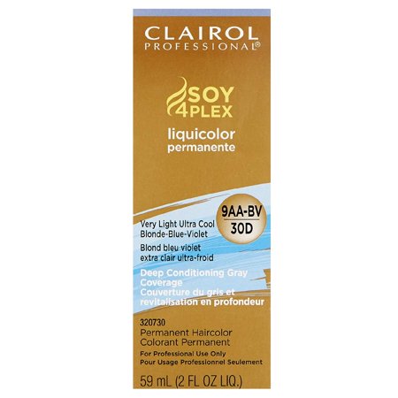Clairol Professional Soy 4Plex Liquicolor Permanente – 9AA-BV Very Light Ultra Cool Blonde Blue-Violet – 2 oz - Elevate Styles