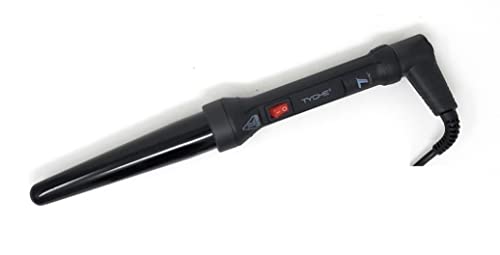 Tyche Ceramic Teflon U-Cone Professional Curling Iron – 1¼" to ¾" Rod – Up to 400°F - Elevate Styles