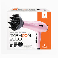Thumbnail for Tyche Typhoon 2300 Ceramic Ionic Hair Dryer - Pink