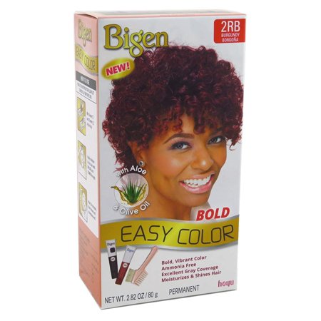 Bigen Easy Color - 2RB Burgundy Bold Permanent Hair Dye with Aloe & Olive Oil - Elevate Styles