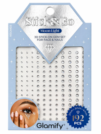 Thumbnail for Glamify Stick And Go 3D Stick On Gem Set Moon Light 192 PCS NSGM03 - Elevate Styles