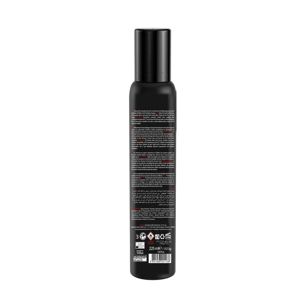 Gummy Professional Keratin Hair Mousse – Volume Build & Ultra Hold (225 ml / 7.61 fl. oz.)