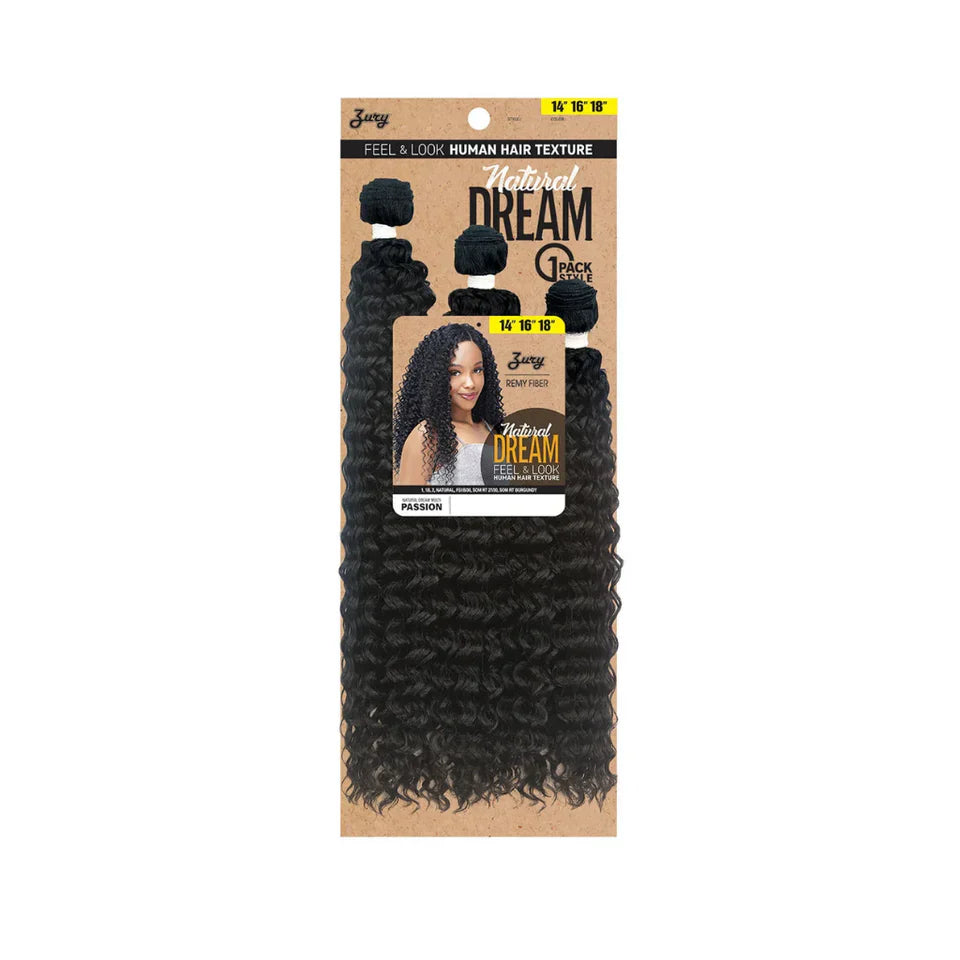 Zury Natural Dream Passion Human Hair Texture Synthetic Weave 14 16 18 Inch Multi Pack_Natural - Elevate Styles
