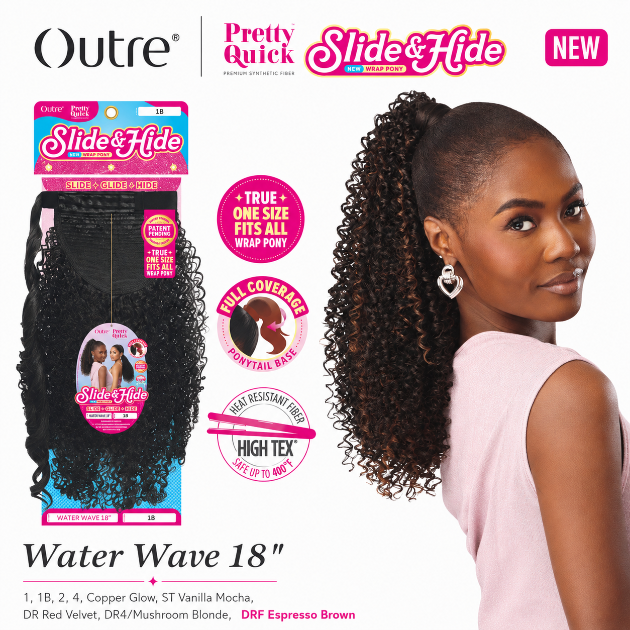Outre Pretty Quick Slide & Hide Wrap Pony Water Wave 18" PQSHWW18
