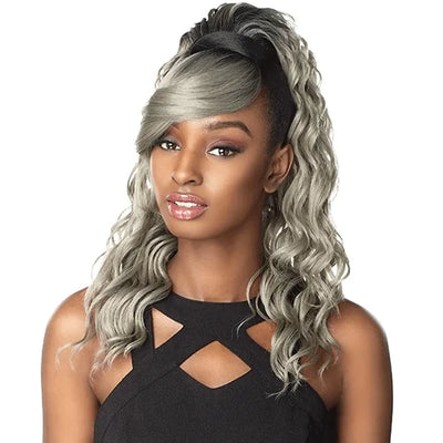Sensationnel Synthetic Drawstring Ponytail Instant Pony and Bang Brit  ** LAST CALL - Elevate Styles
