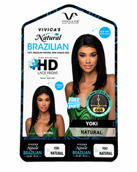 Thumbnail for Vivica A. Fox Yoki Natural Brazilian Remi Human Hair 6x4 HD Lace Front Wig Yoki_Natural