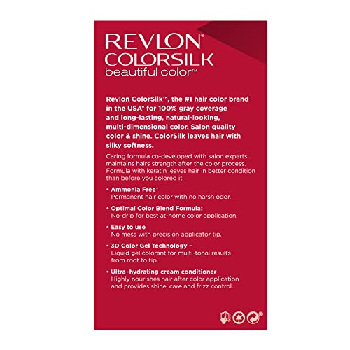 Revlon Colorsilk Beautiful Color Permanent Hair Dye Medium Golden Brown 43 - Elevate Styles