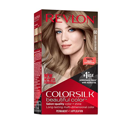 Revlon Colorsilk Beautiful Color – 60 Dark Ash Blonde – Ammonia-Free - Elevate Styles