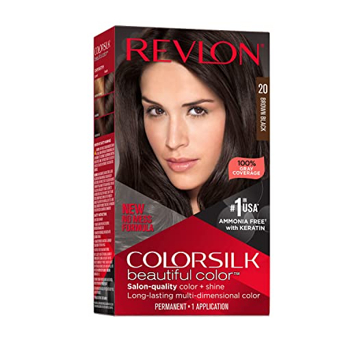 Revlon Colorsilk Beautiful Color – 20 Brown Black – Ammonia-Free - Elevate Styles