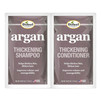 Thumbnail for Difeel Argan Thickening Shampoo & Conditioner Duo Travel Packets (1 oz Each) - Elevate Styles