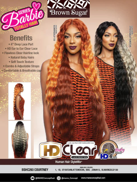Mane Concept Brown Sugar Barbie Series HD Clear Lace Front Wig - COURTNEY BSHC293 - Elevate Styles