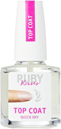 Thumbnail for Ruby Kisses Quick Dry Top Coat Clear Nail Polish (0.5 fl oz / 15 ml)  RTR01
