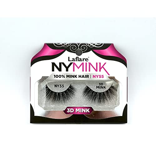 Laflare NYMink 3D Mink Lashes – NY55 - Elevate Styles
