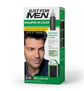 Just For Men Shampoo-In Color Real Black - Elevate Styles