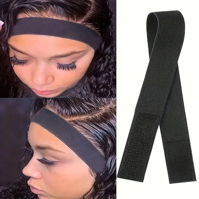 Elastic Band for Lace Frontal Melting Lace Melting Band for Lace Wigs 2Pcs  Adjustable Edge Elastic Band to Lay Edges Edge Control Band for Wigs For  Baby Hair Elastic Melting Band Edge