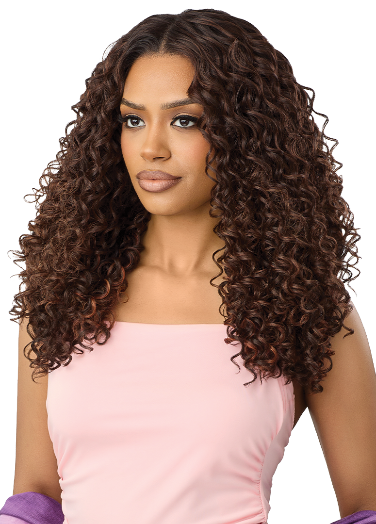 Outre Airtied Human Hair Blend 360 FlexiLace Wig HHB Italian Curls 22" QLHBFHIC22