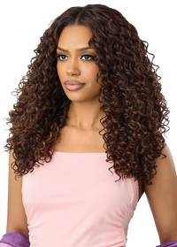Thumbnail for Outre Airtied Human Hair Blend 360 FlexiLace Wig HHB Italian Curls 22