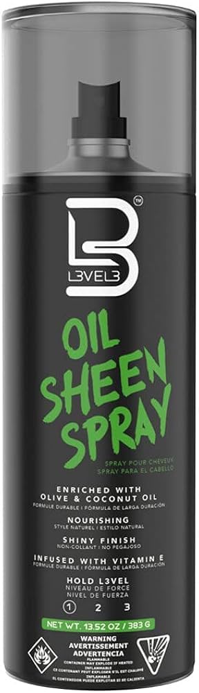L3VEL3 Oil Sheen Spray Olive and Coconut Oil 12.95 Oz - Elevate Styles