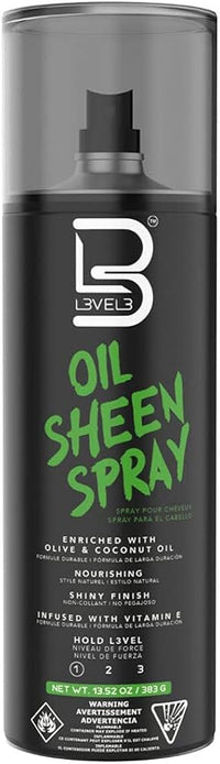 Thumbnail for L3VEL3 Oil Sheen Spray Olive and Coconut Oil 12.95 Oz - Elevate Styles