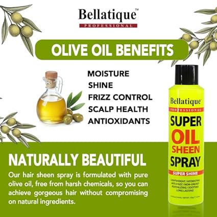 Bellatique Professional Super Oil Sheen Spray 5.2 oz - Elevate Styles