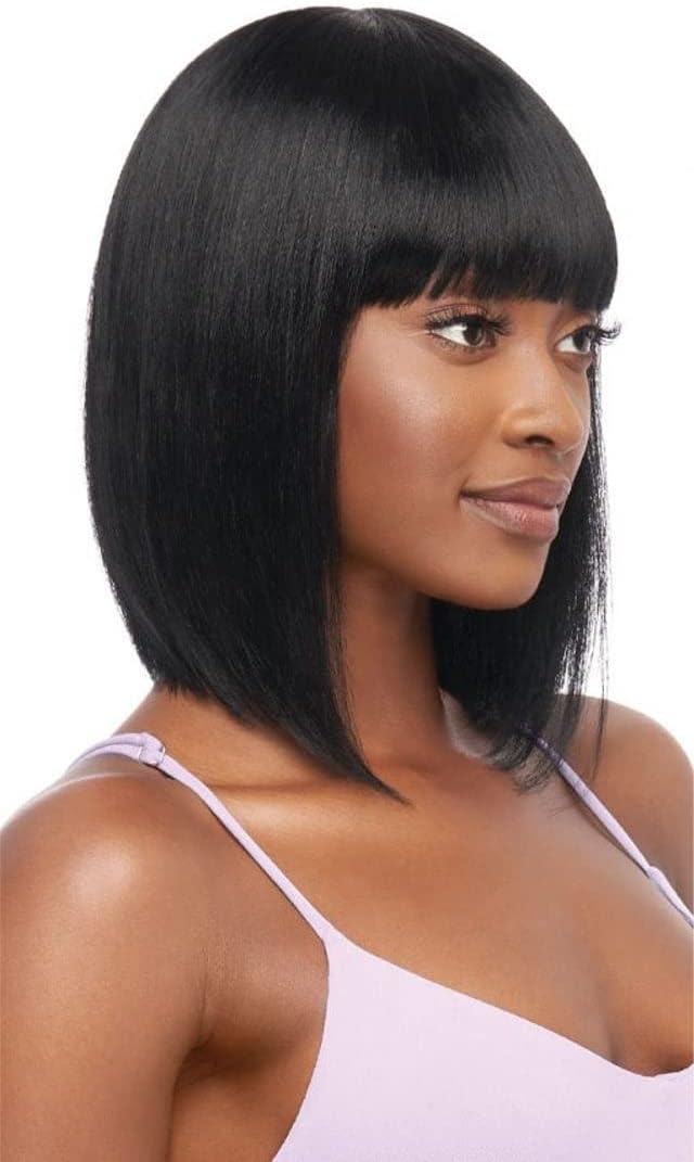 MyTresses Purple Label 100% Human Hair Full Wig HH-Straight Bob 12"_NATURAL BROWN