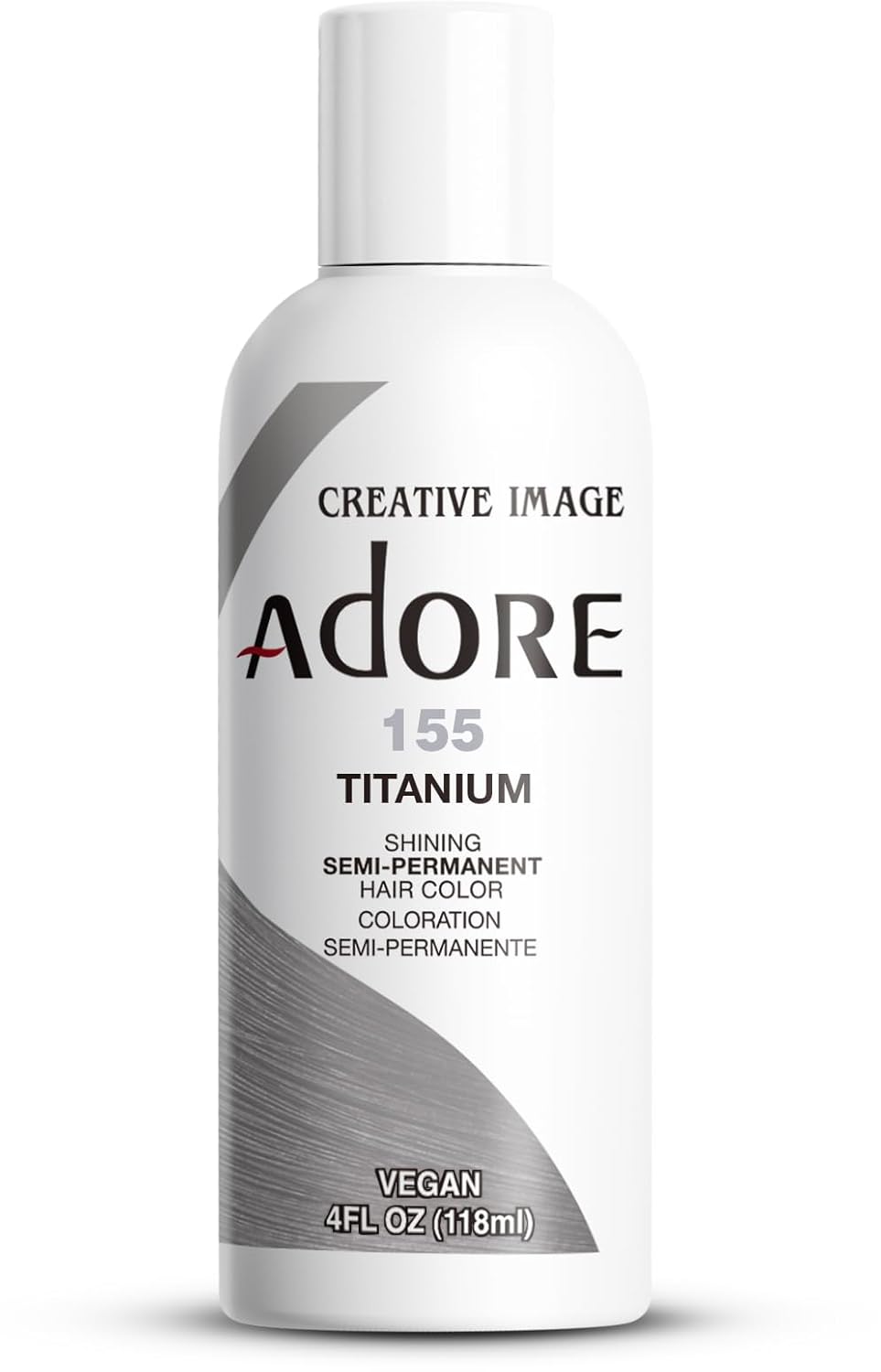 Adore Shining Semi-Permanent Hair Color 155 Titanium 4 fl. oz. - Elevate Styles
