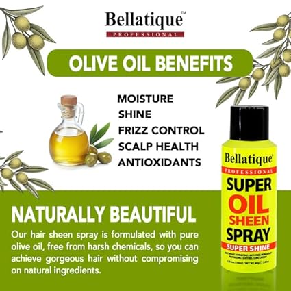 Bellatique Professional Super Oil Sheen Spray 2.8 oz - Elevate Styles
