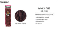 Thumbnail for Mayde Beauty Braid 3X Modern Soft Loc 28 Crochet Locs Natural Texture