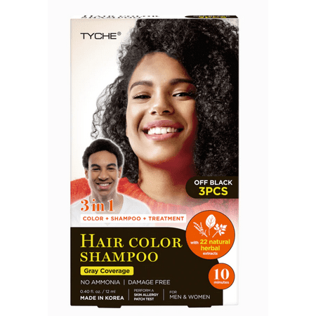 Tyche 3-in-1 Hair Color Shampoo – Off Black – HLSM02 - Elevate Styles