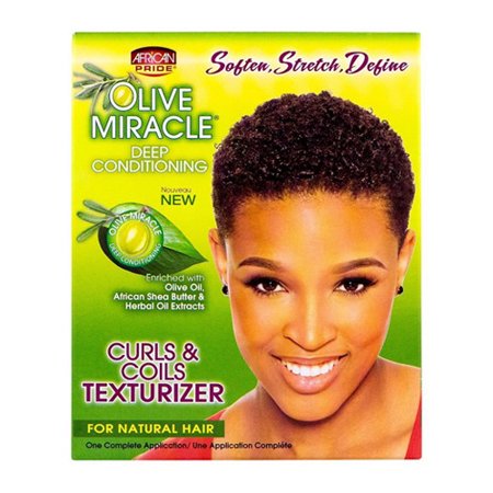 African Pride Olive Miracle Curls & Coils Texturizer – 1 Application - Elevate Styles