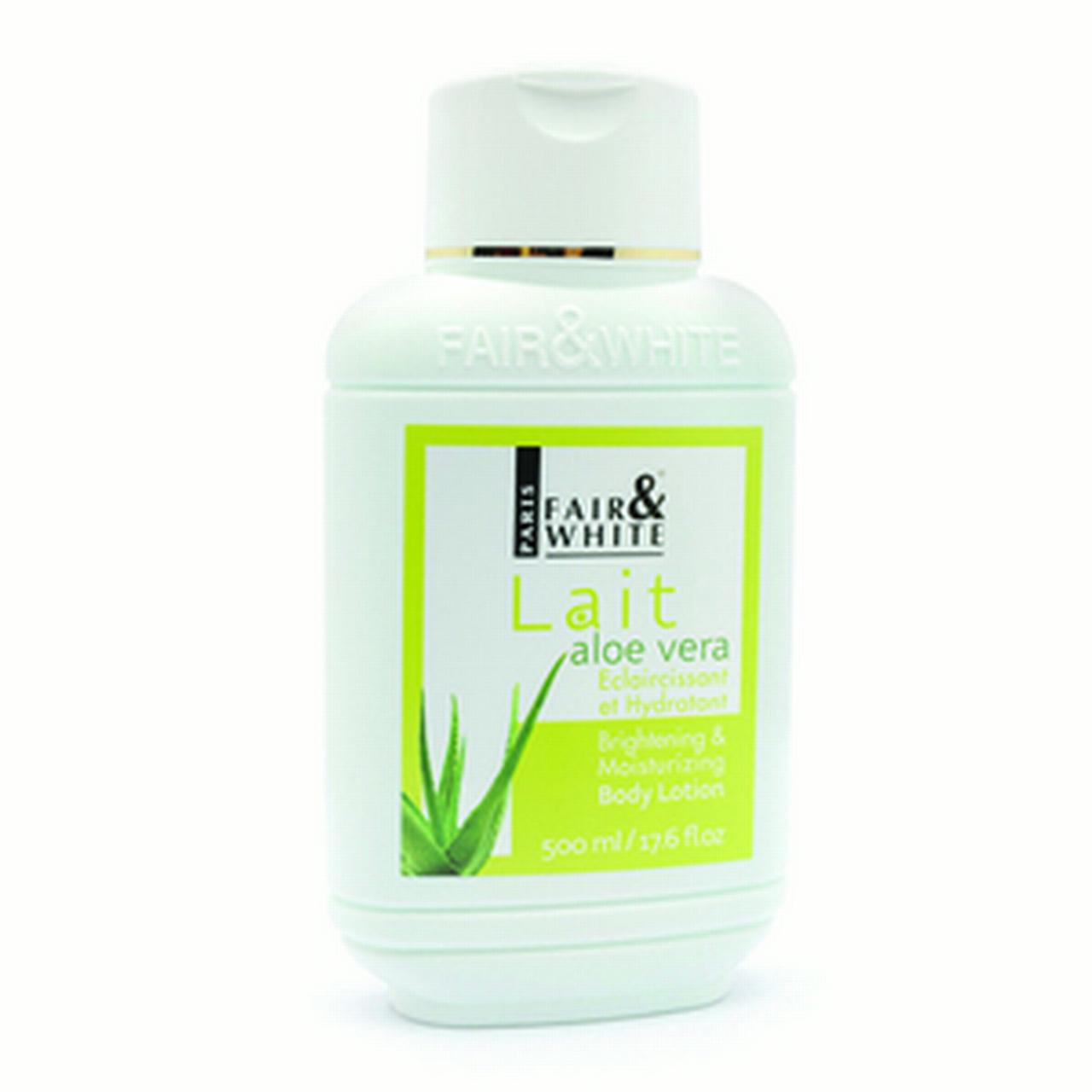 Fair & White Lait Aloe Vera Brightening & Moisturizing Body Lotion 17.6 Oz - Elevate Styles