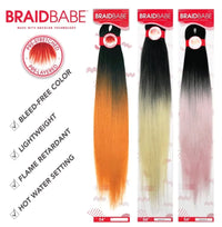 Thumbnail for Outre Synthetic Pre Stretched Braid Babe Single OMBRE 54