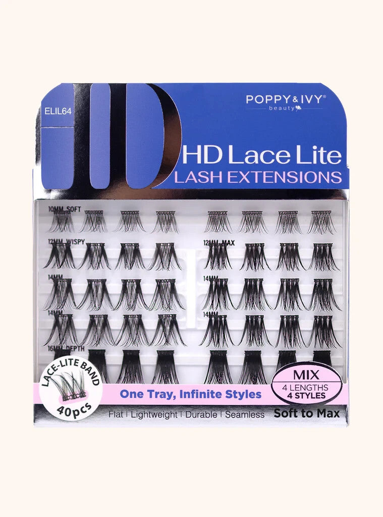 Poppy & Ivy HD Lace Lite Lash Extensions Mix 40PCS – ELIL64