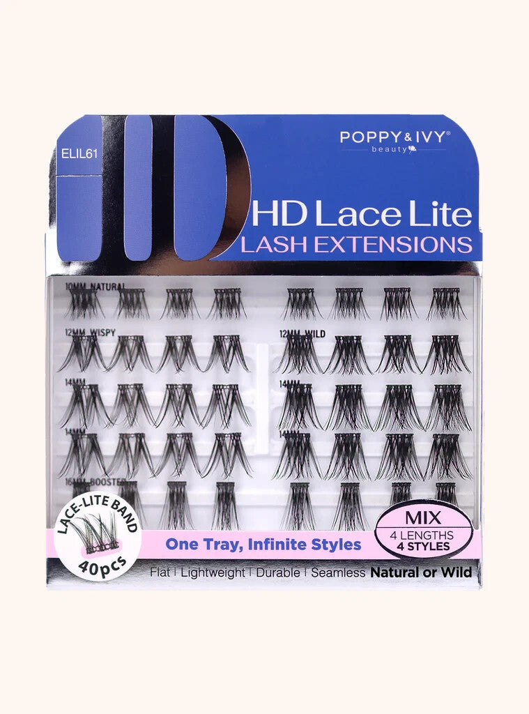 Poppy & Ivy HD Lace Lite Natural & Wild Lash Extensions Mix 40PCS – ELIL61