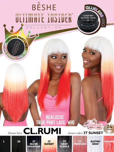 Beshe Ulimate Insider Glueless Crown Part Lace Wig CL Rumi - Elevate Styles
