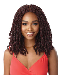 Thumbnail for Outre X-Pression Twisted Up Pre-Plucked 4x4 Swiss Braid Lace Front Wig Wavy Bomb Twist 18
