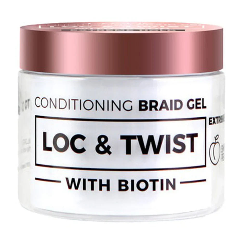 TruEDGE Conditioning Braid Gel Loc & Twist with Biotin Sweet Peach 10 Oz.