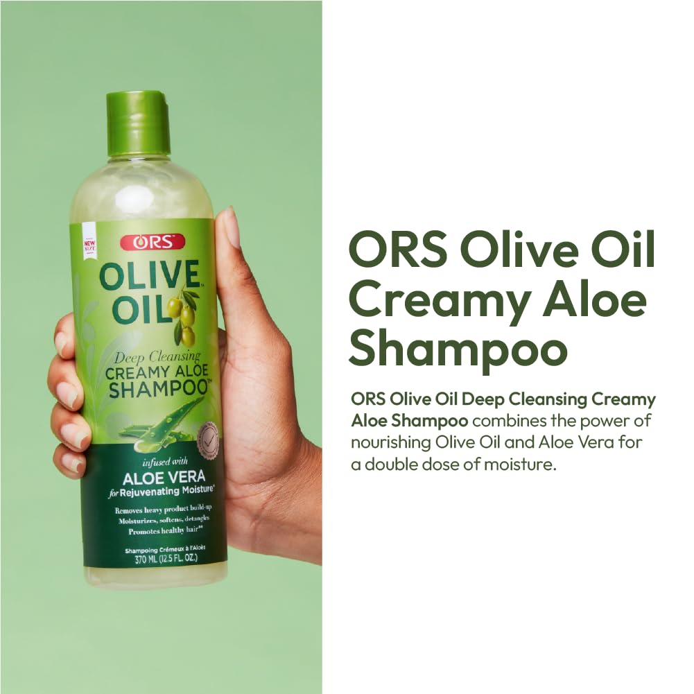 ORS Olive Oil Deep Cleansing Creamy Aloe Shampoo 12.5 fl. oz. - Elevate Styles